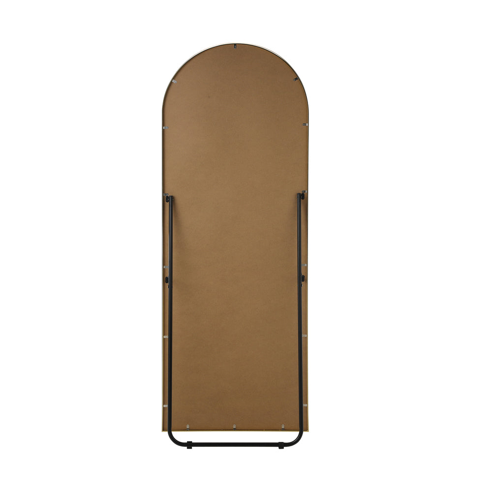 Full Length Mirror Arched Free Standing Gold 166x60cm