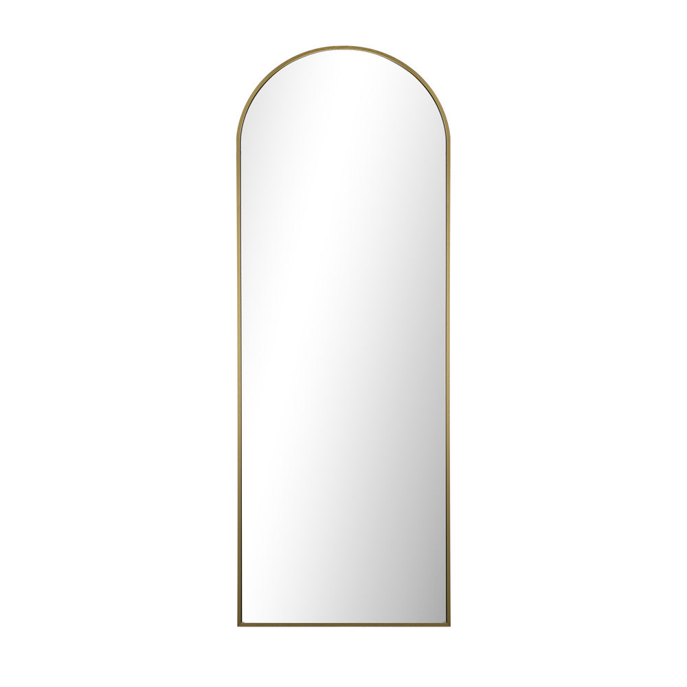 180x70cm Full Length Mirror Arched Floor Mirrors Black/Gold
