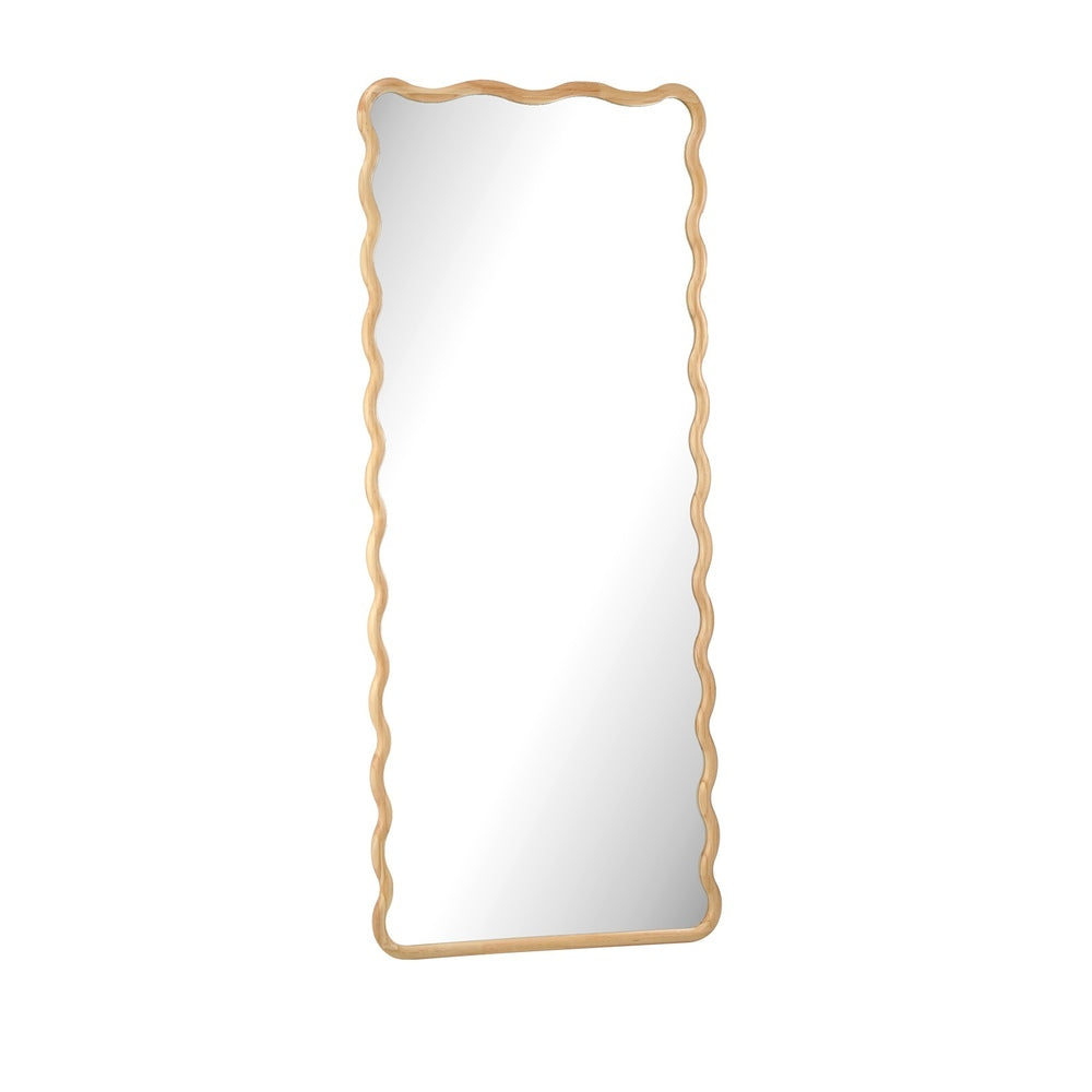 Wooden Full Length Mirror 165x60cm Wavy Floor Mirrors