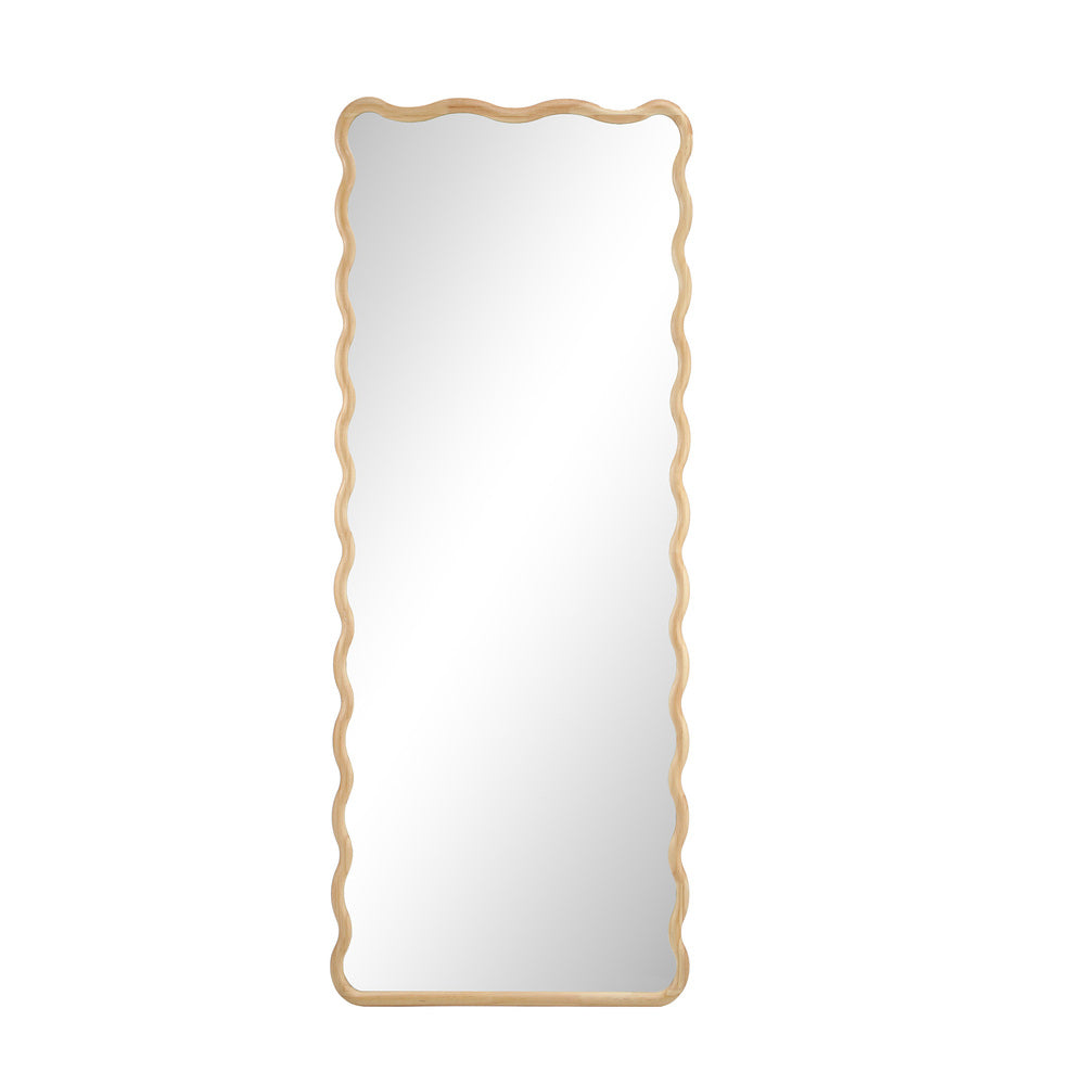 Wooden Full Length Mirror 180x70cm Wavy Floor Mirrors
