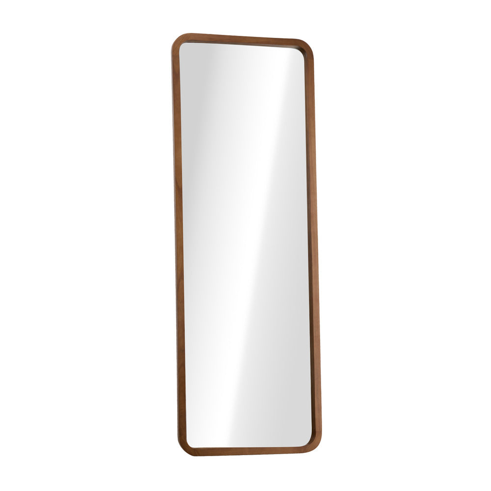 Full Length Mirror Rectangle Dressing Mirror Walnut Wood Frame