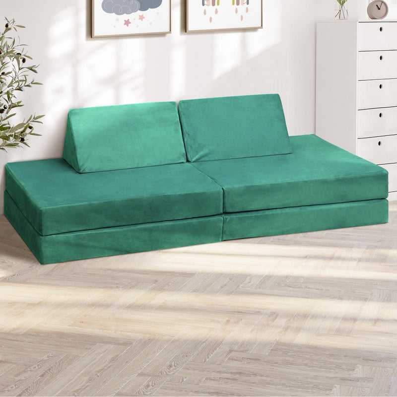 Magic Couch - Kids Play Couch Modular Lounge Cushion Green/Pink - photo 11