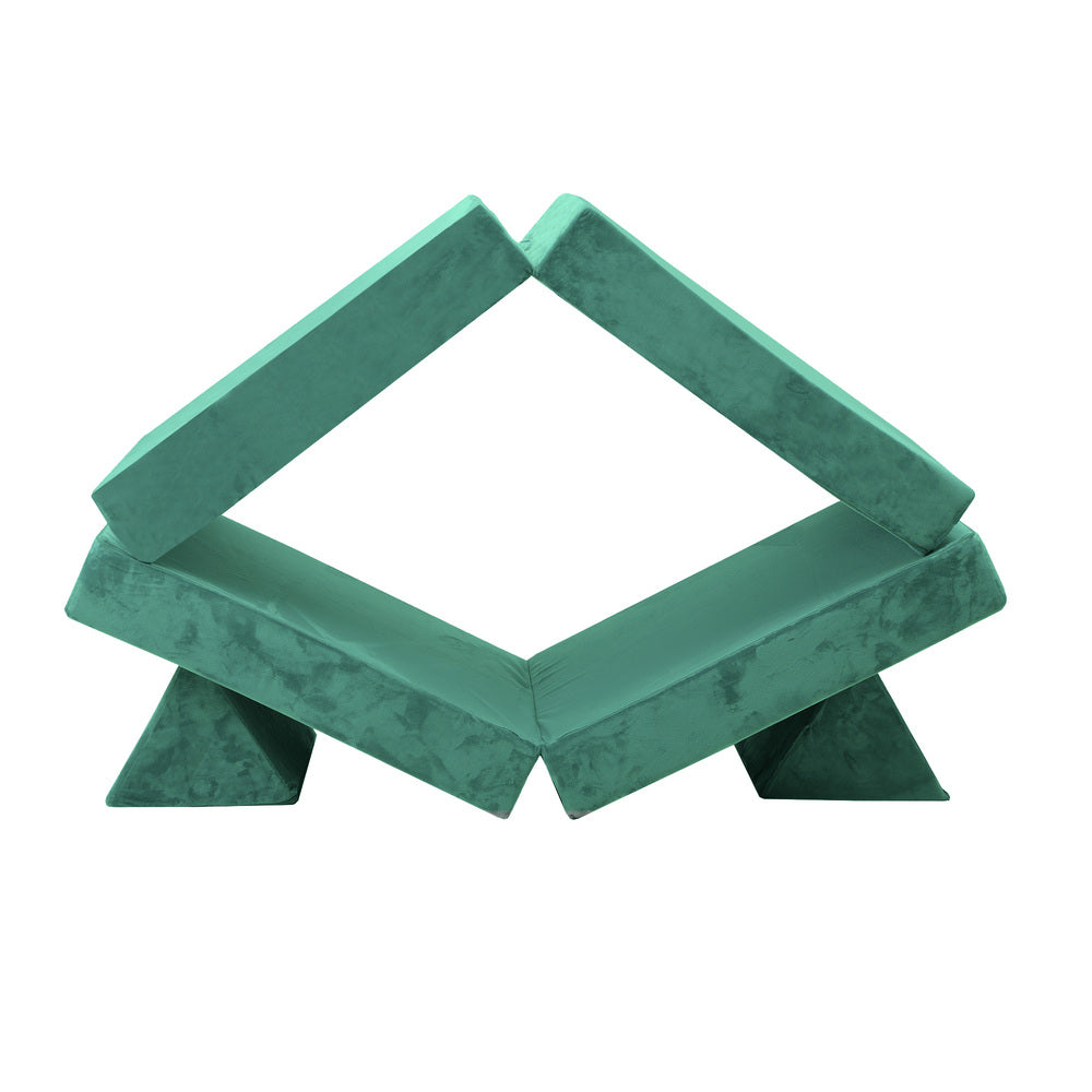 Kids Play Couch Modular Lounge Cushion Green/Pink
