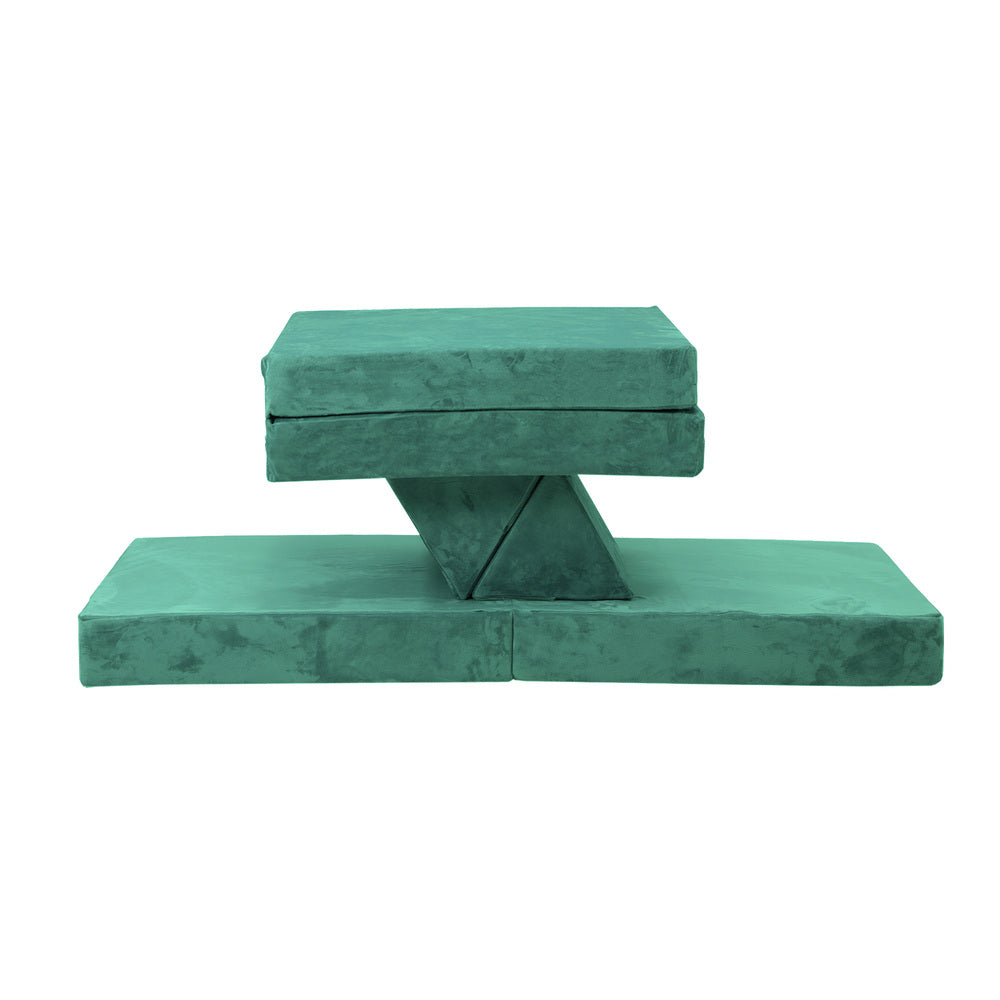Kids Play Couch Modular Lounge Cushion Green/Pink