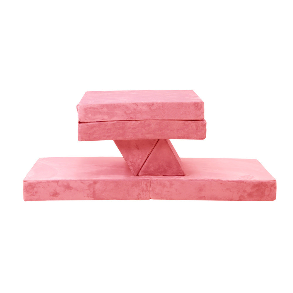 Kids Play Couch Modular Lounge Cushion Green/Pink