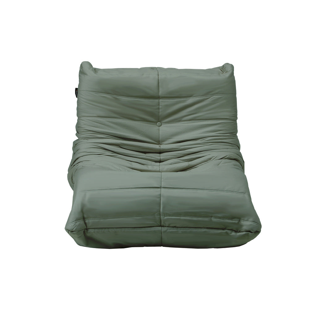 2X Floor Sofa Lounge Caterpillar Couch Single Pouffe