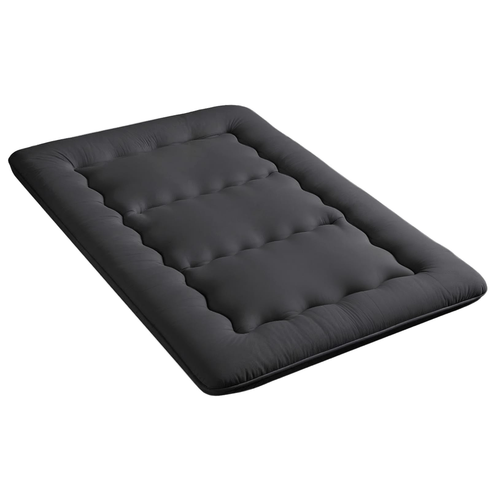 Black mattress 135x200cm, rear view