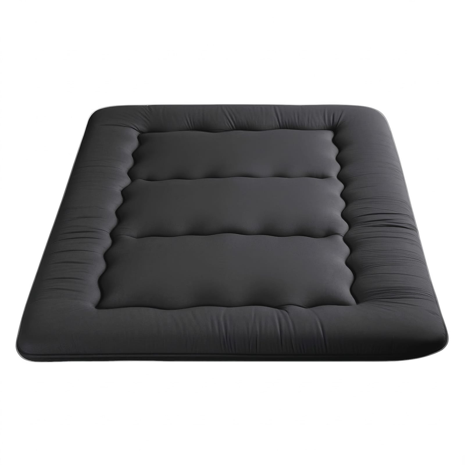 Black mattress 135x200cm, in room setting