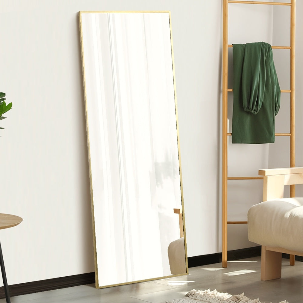 Gold Full Length Mirror Free Standing 166cm | Simpledeals