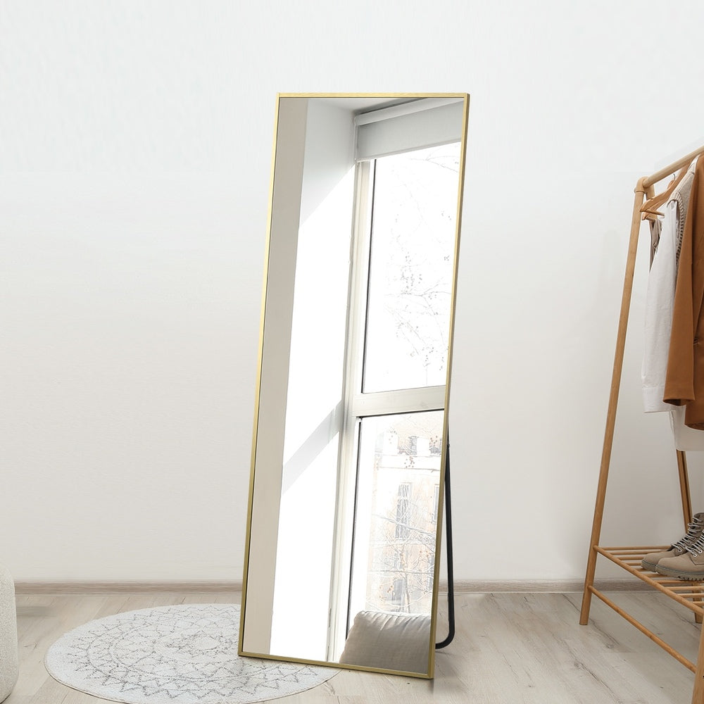 Gold Full Length Mirror Free Standing 166cm | Simpledeals