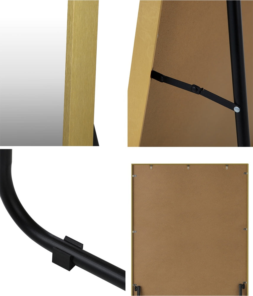 Gold Full Length Mirror Free Standing 166cm | Simpledeals