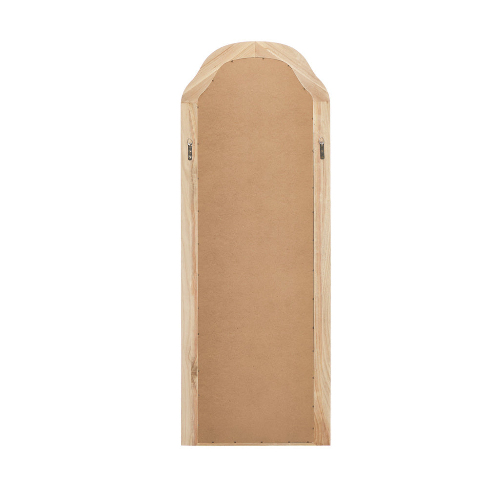 Natural Wood Full Length Floor Mirror 165x60cm Bedroom Makeup Decor