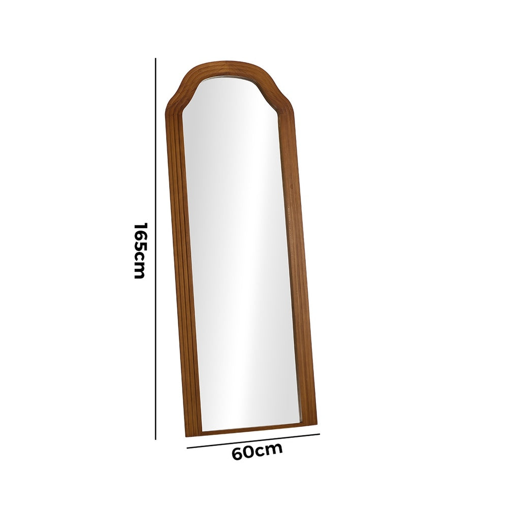 Full Length Makeup Mirror 165x60cm Brown Wood Bedroom Home Decor