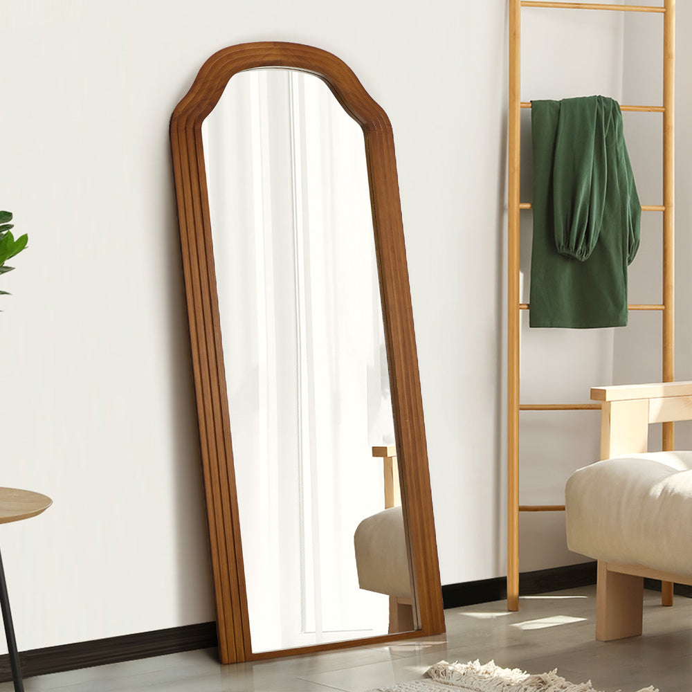 Full Length Makeup Mirror 165x60cm Brown Wood Bedroom Home Decor