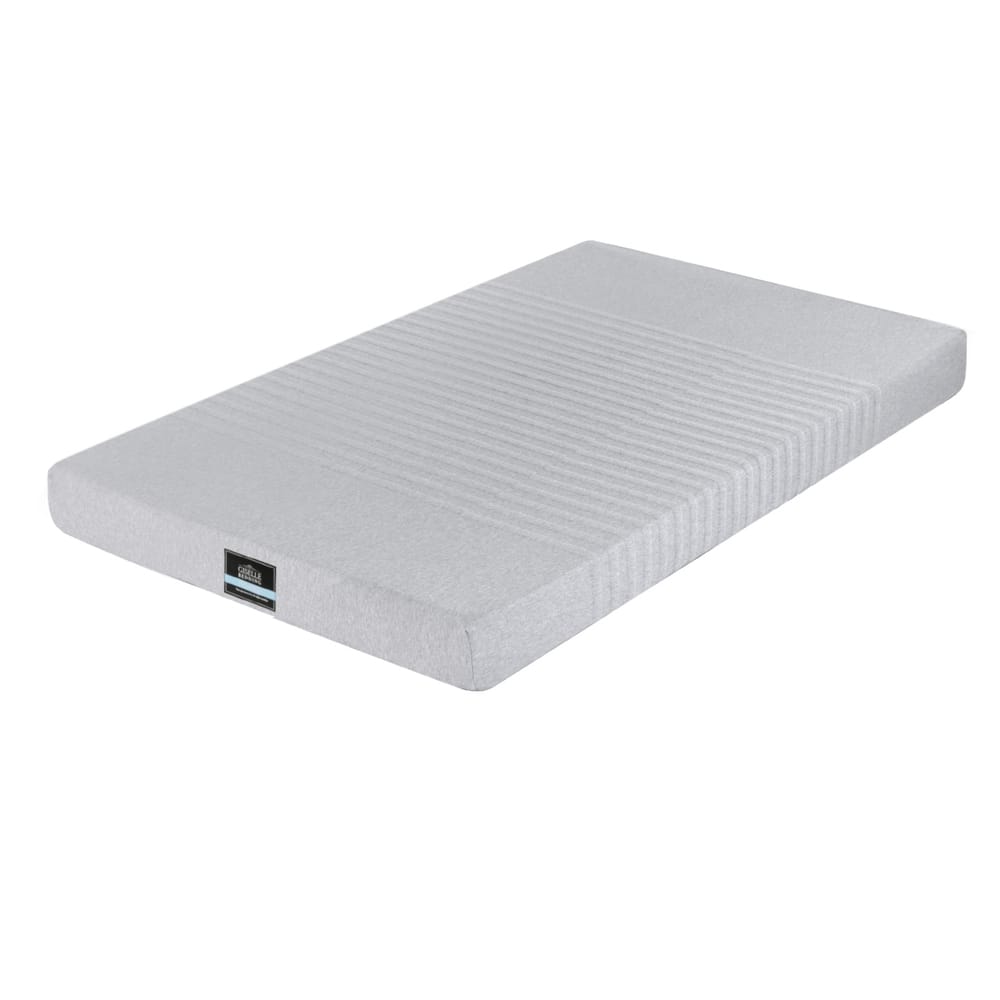 Grey mattress 90x190cm, in room setting