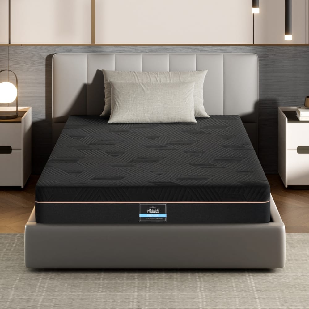Black mattress 107x203cm, side view