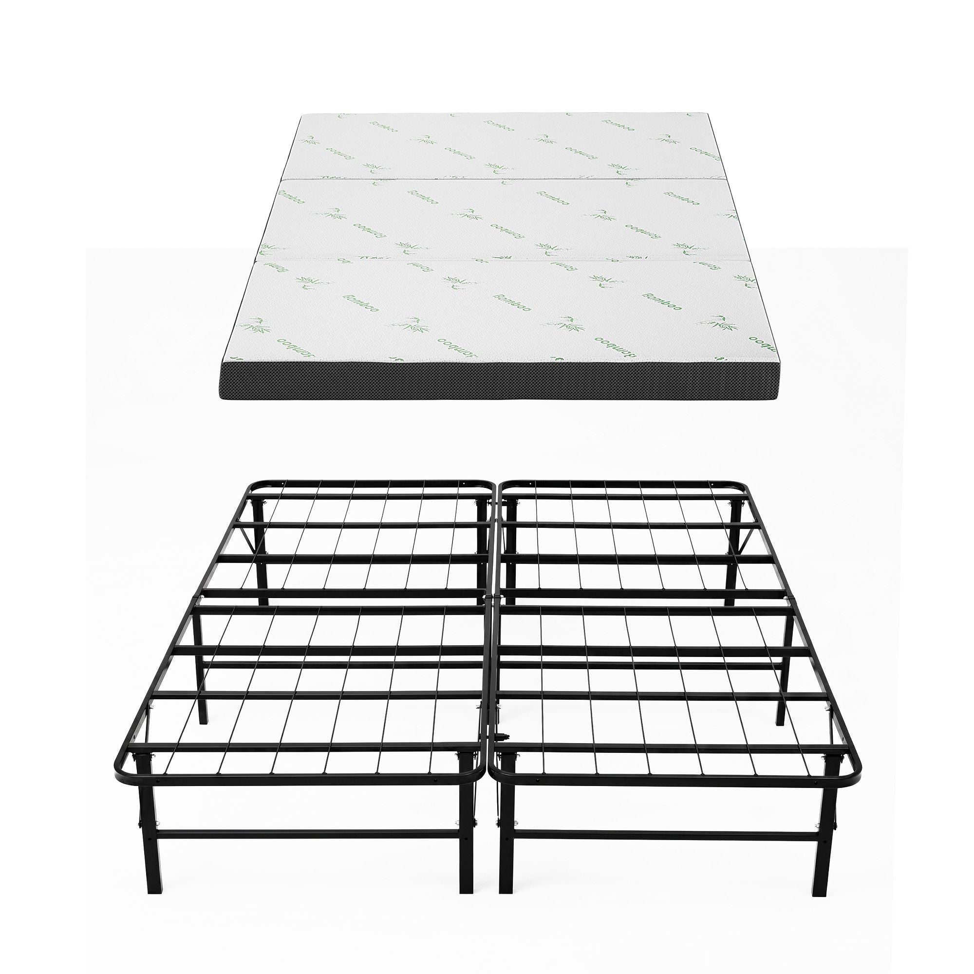 Folding Double Bed Mattress Bamboo Cover | Simpledeals