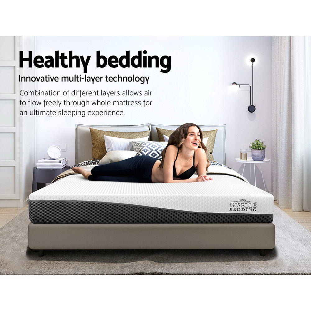 Memory Foam Mattress Bed Cool Gel Non Spring 21Cm Double