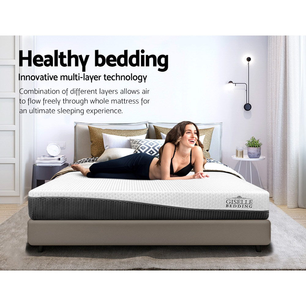 Queen 21cm Thick Mattress Cool Gel Memory Foam Non Spring Medium Firm