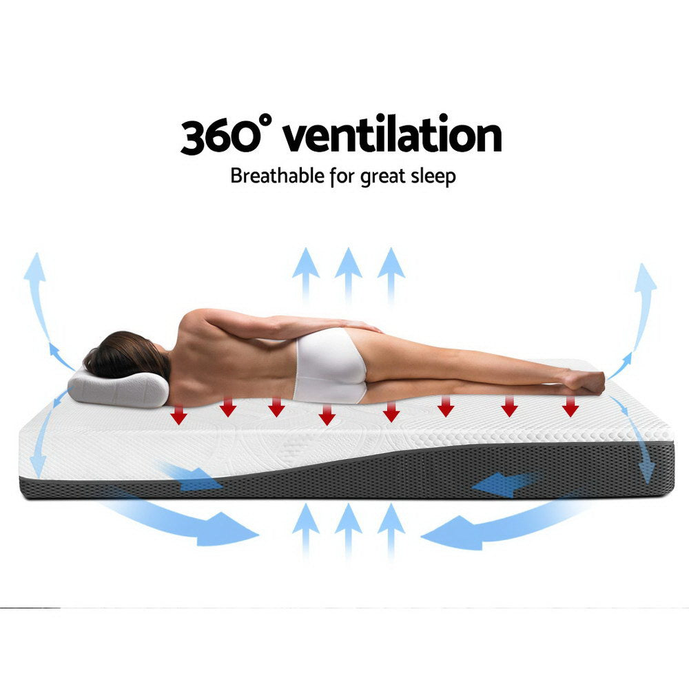 Single 21cm Thick Mattress Cool Gel Memory Foam Non Spring Medium Firm