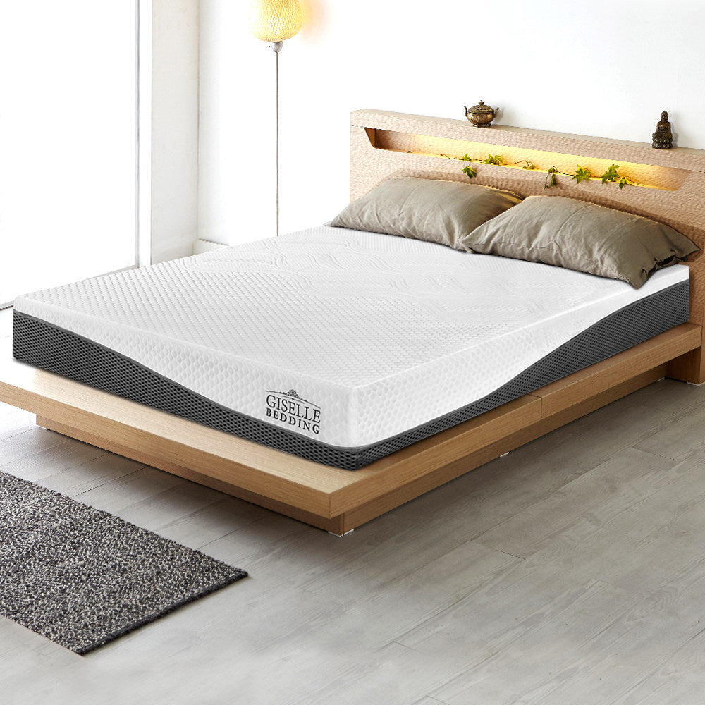 Single 21cm Thick Mattress Cool Gel Memory Foam Non Spring Medium Firm