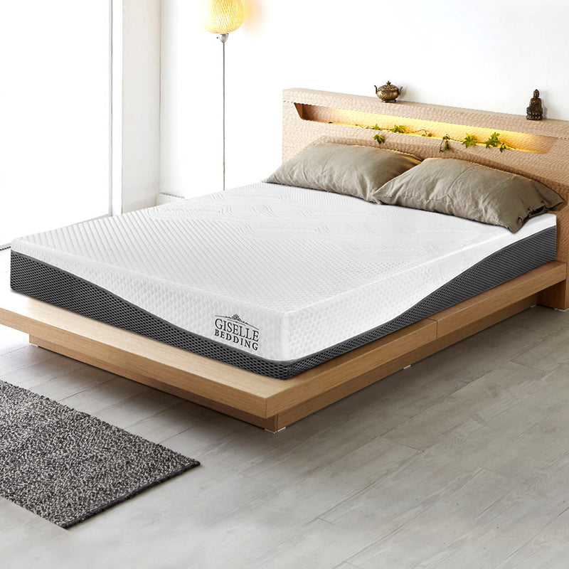 Single 21cm Thick Mattress Cool Gel Memory Foam Non Spring Medium Firm - Giselle Bedding Size Without
