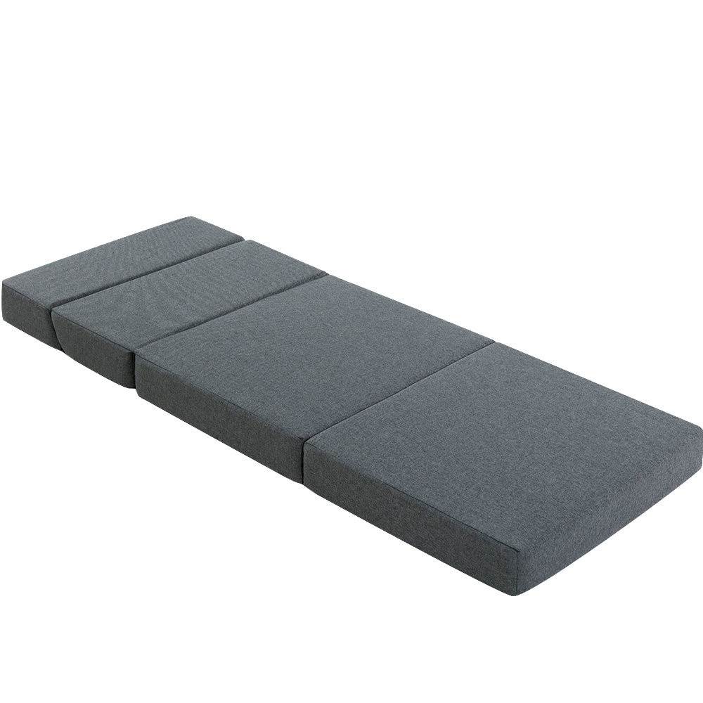 Foldable Foam Mattress Bed Grey Folding Floor Mat Sofa Bed