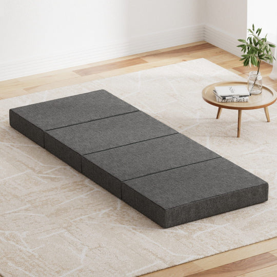 Foldable Mattress Folding Foam Single Grey - Giselle Bedding Camping Portable