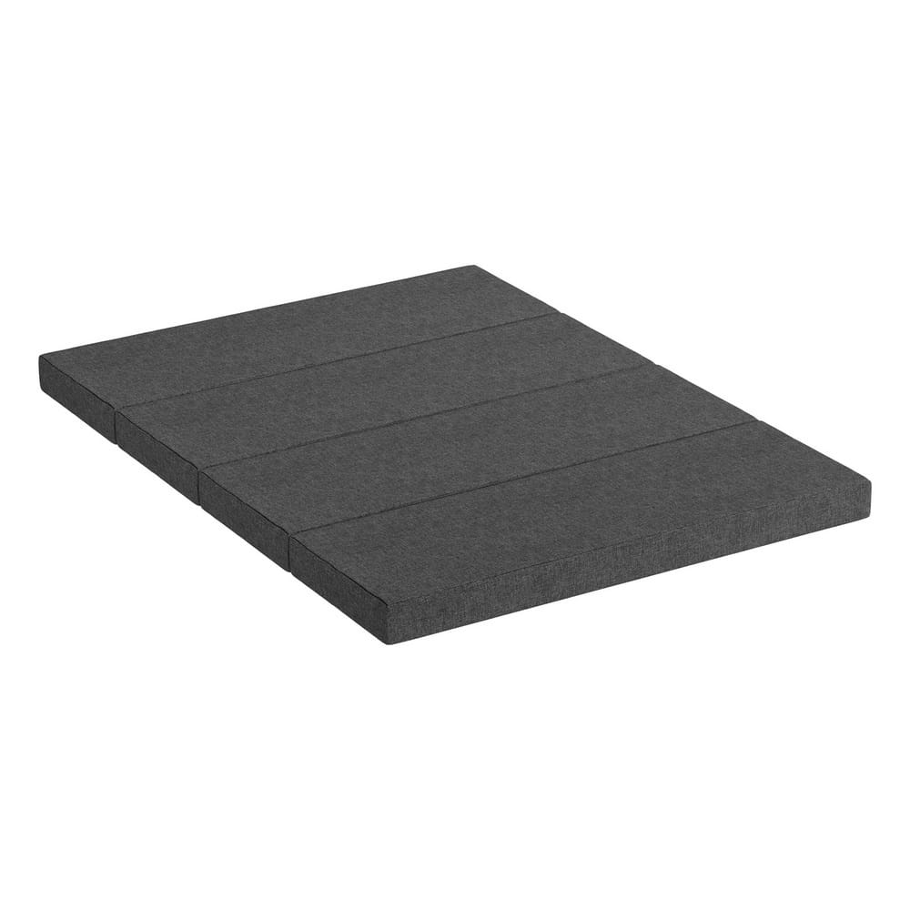 Foldable Mattress Queen Size Grey 203x153x12cm