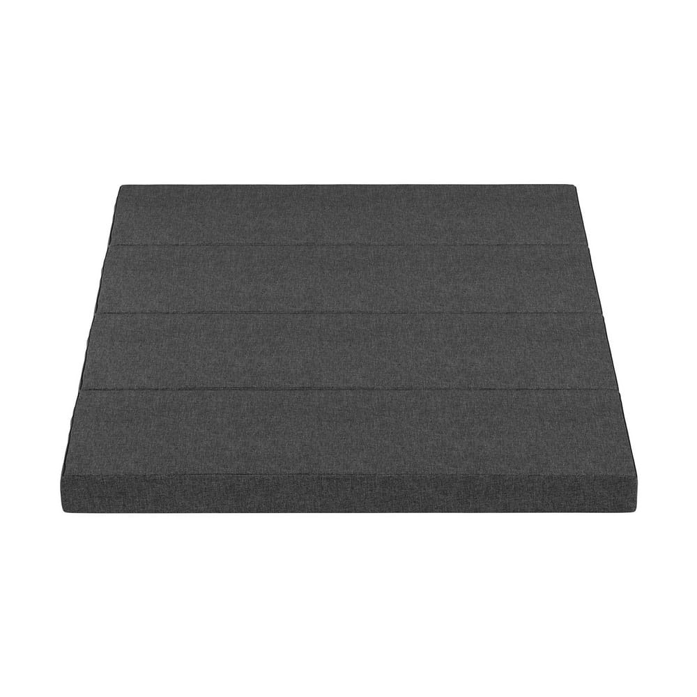 Foldable Mattress Queen Size Grey 203x153x12cm
