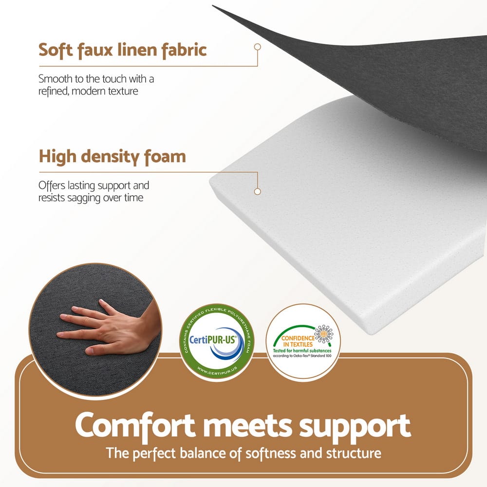Foldable Mattress Queen Size Grey 203x153x12cm
