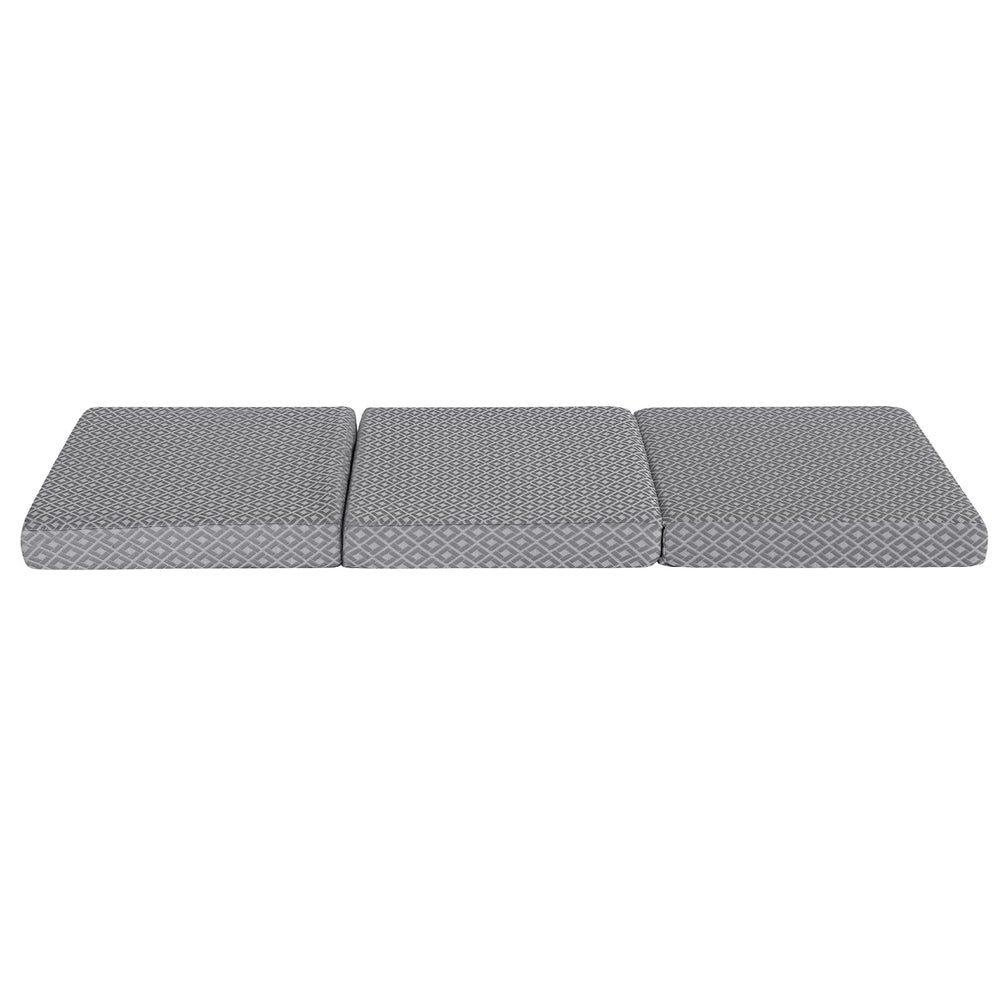 Foldable Mattress Folding Sofa Bed Trifold Memory Foam Camping Cushion Mat, Single Mattress