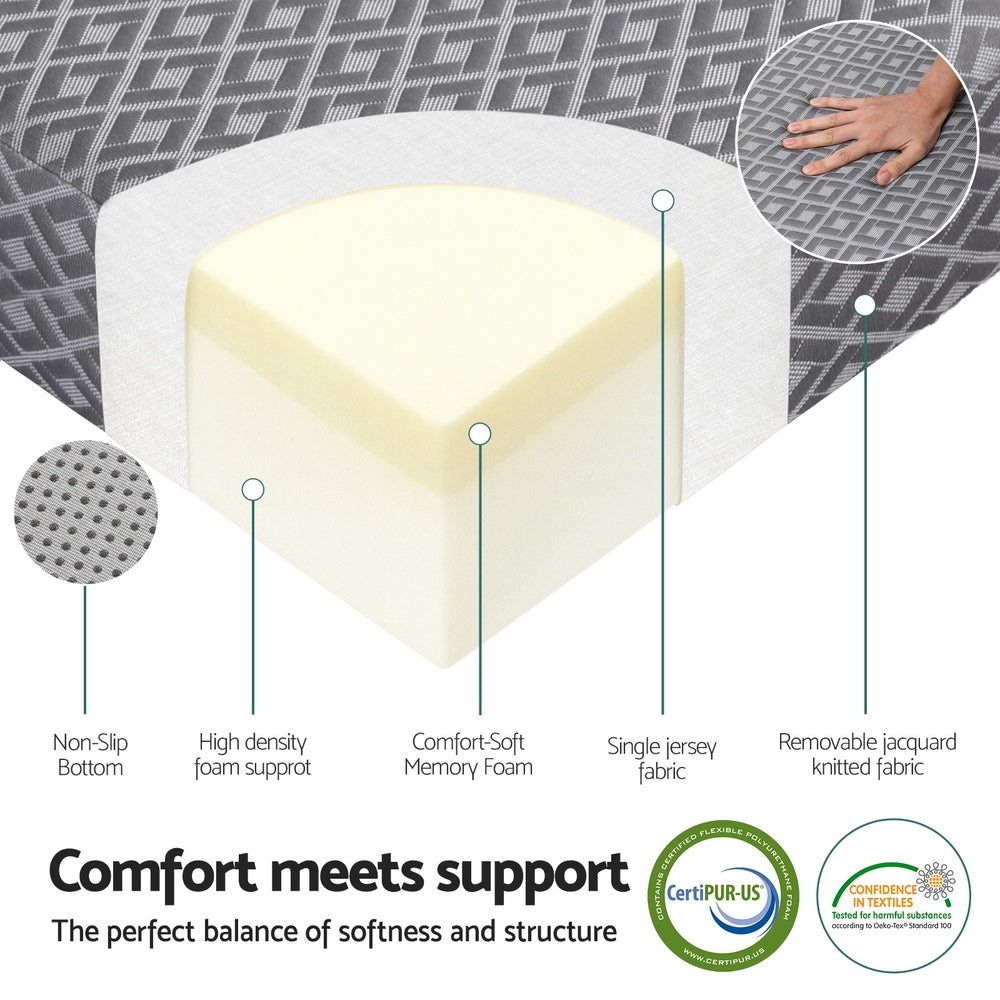 Foldable Mattress Folding Sofa Bed Trifold Memory Foam Camping Cushion Mat | Single Mattress - photo 6