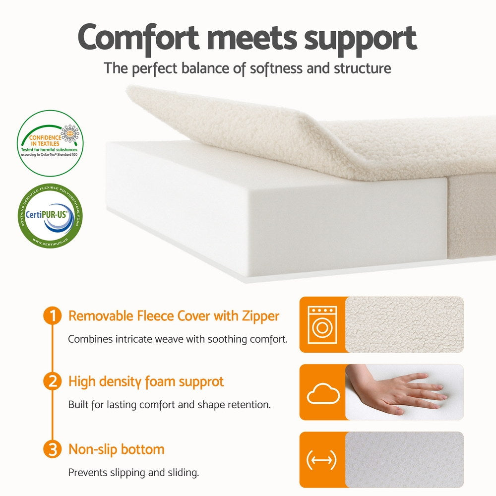 Foldable Mattress Fleece Portable 3-fold Folding Foam Mattresses | Single Mattress - photo 6
