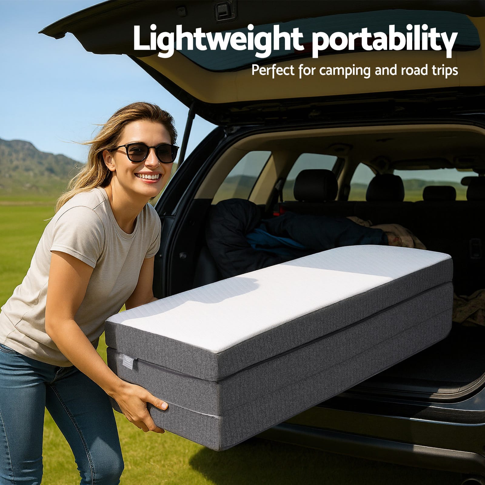 Foldable Mattress Queen Memory Foam 153x203x10cm