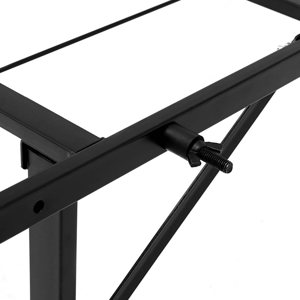 Folding Bed Frame Double Metal Base with Durable Support Slats
