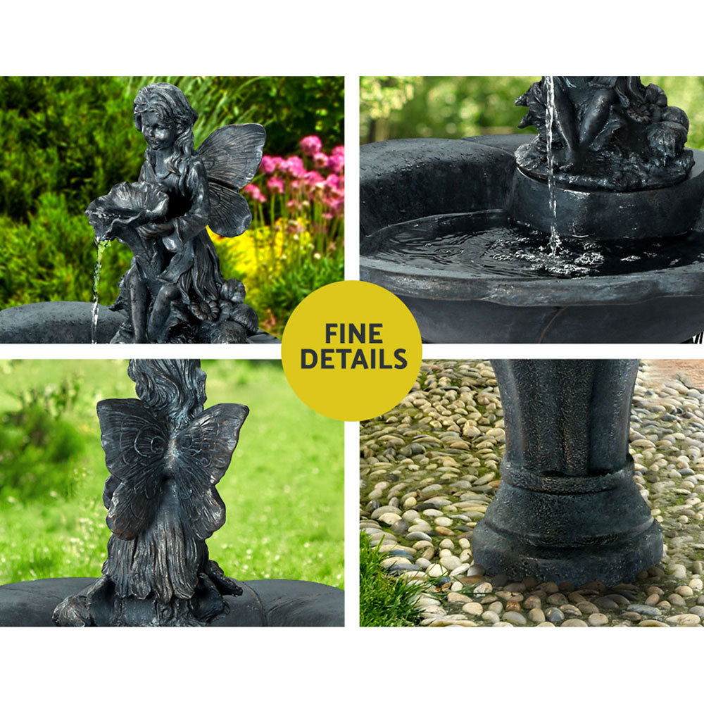 Water Fountain Features Solar with LED Lights Outdoor Cascading Angel, Fountain & Ponds Accessories - photo 7