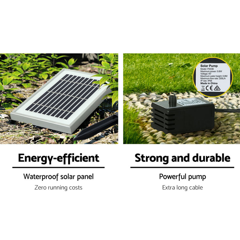 Water Fountain Features Solar with LED Lights Outdoor Cascading Angel with Fountain & Ponds Accessories - photo 8