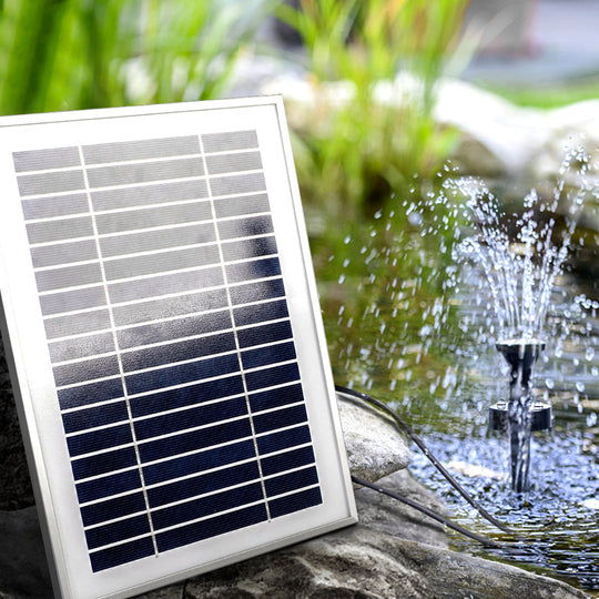Solar Pond Pump With Battery Kit Led Lights 4.3Ft - Gardeon Powered Garden Water