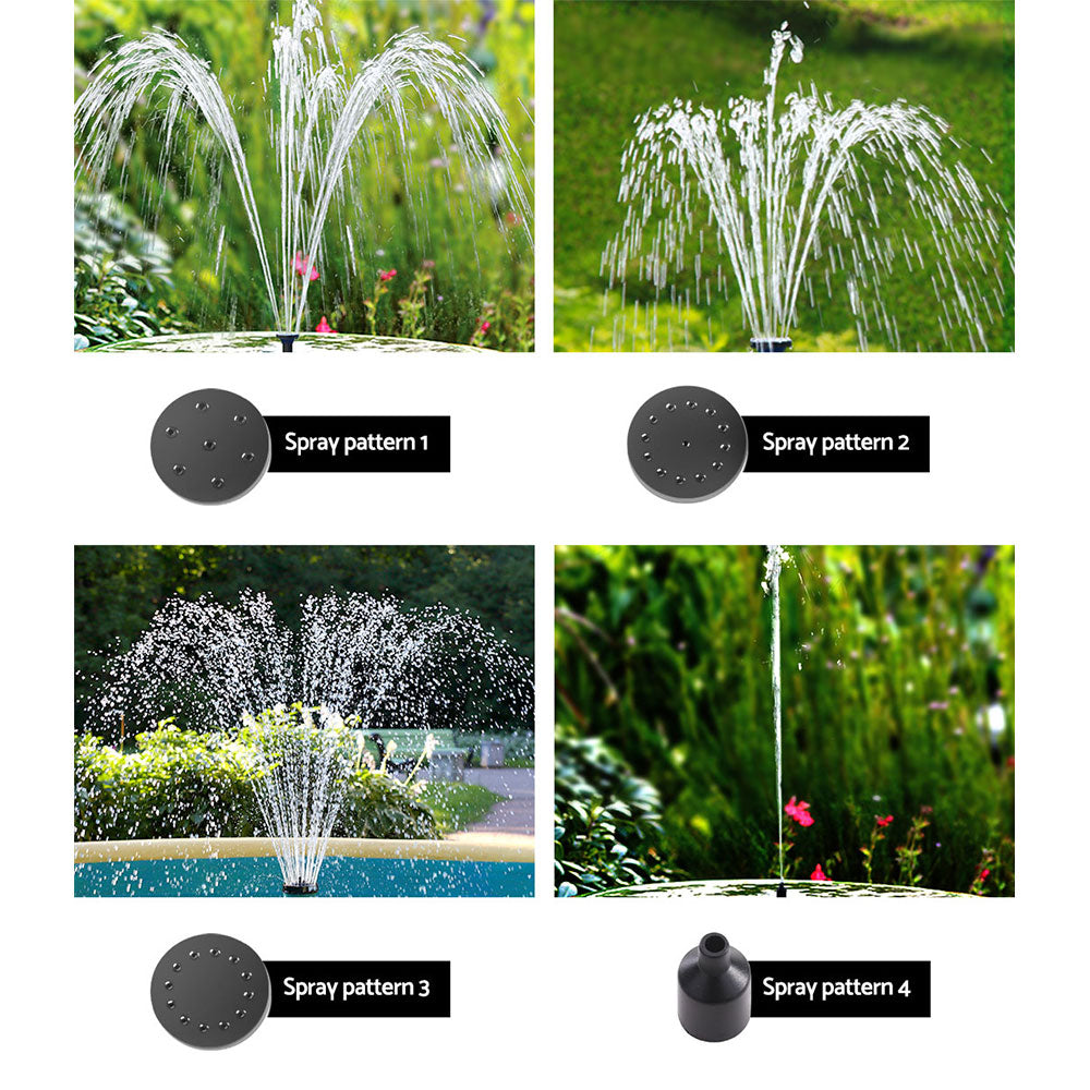 Solar Pond Pump Powered Garden Pool Water Fountain Kit 2.6Ft