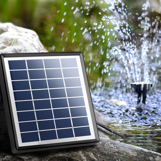 Solar Powered Pond Pump Submersible Fountains Ouotdoor Pool Garden Pumps 4 FT - Fountain & Ponds Accessories