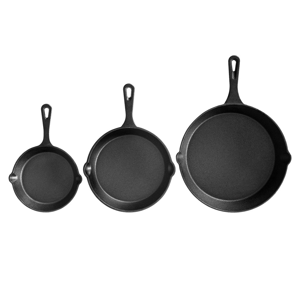 Non Stick Frying Pan Cast Iron 3Pcs