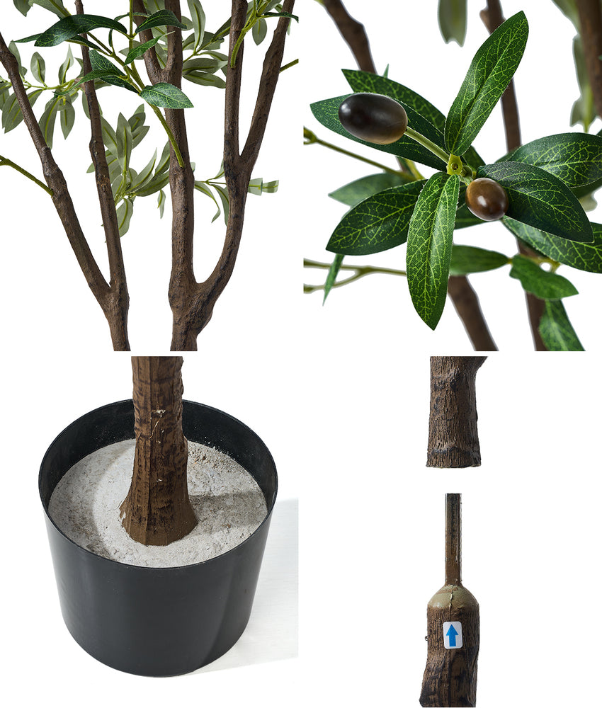 2x Artificial Olive Trees Potted Plants 180cm Indoor Home Decor Green