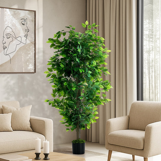 150cm Artificial Ficus Tree Potted Indoor with 150Cm