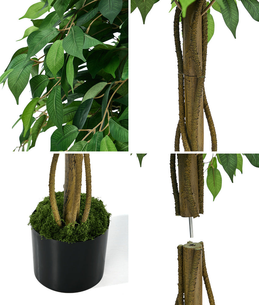 Faux Ficus Tree 180cm Green