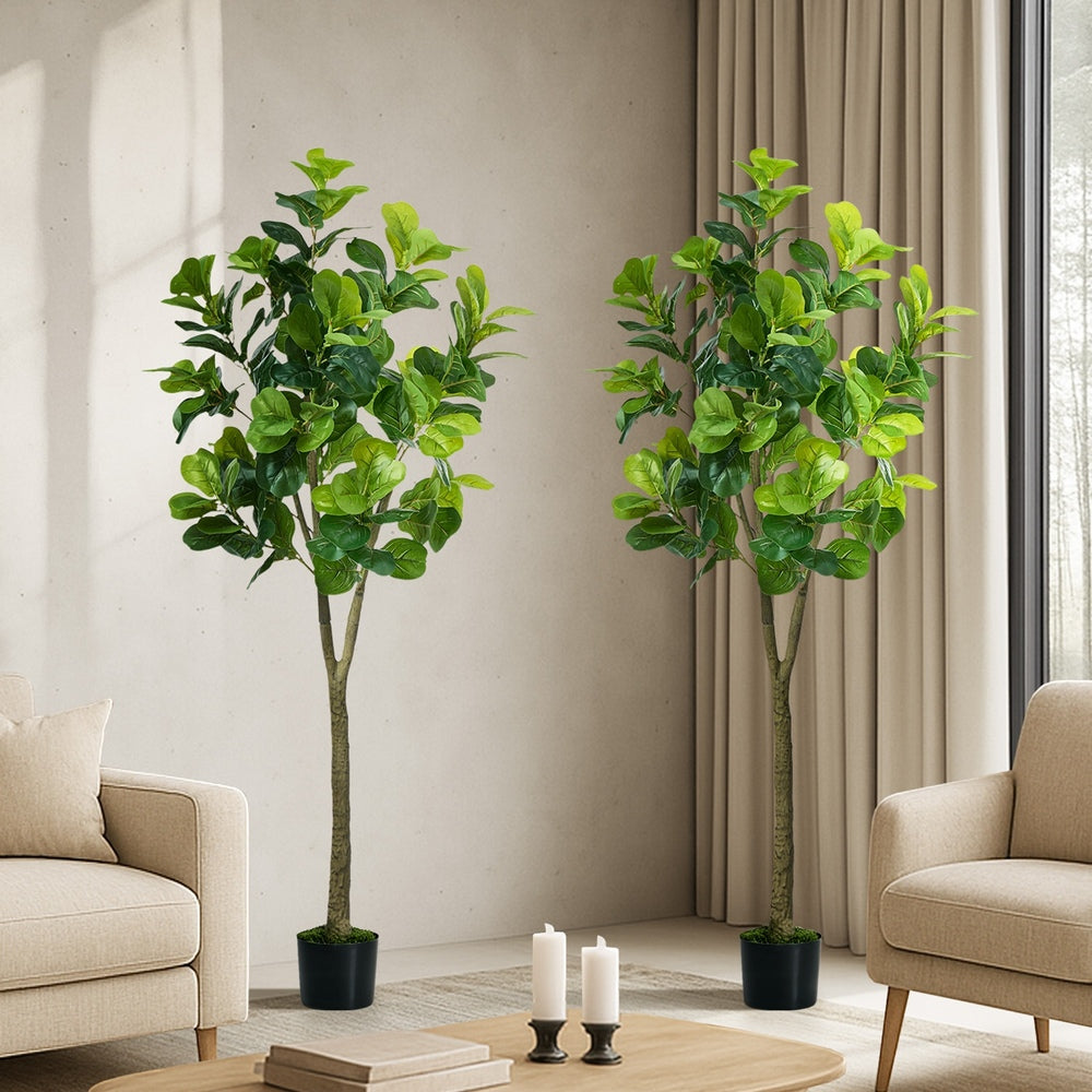 Faux Fiddle Leaf Fig Tree 150cm Green