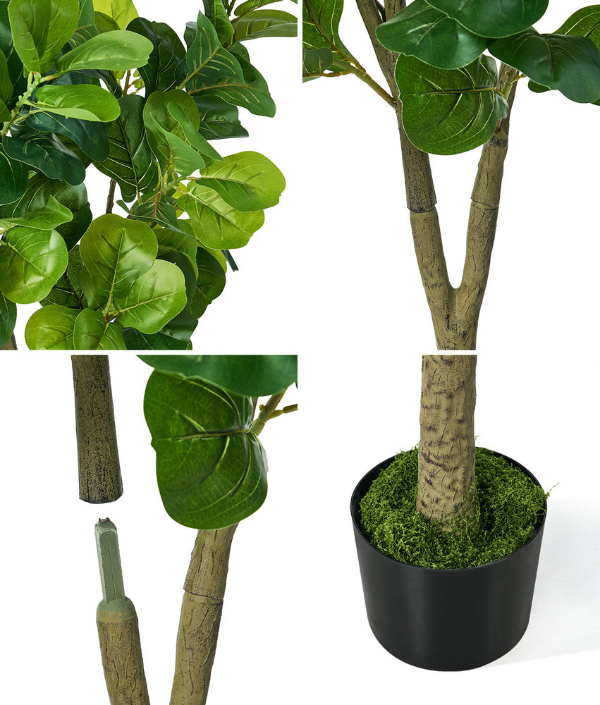 Faux Fiddle Leaf Fig Tree 150cm Green