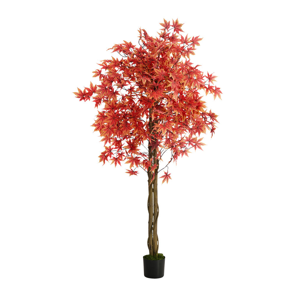Red Maple Tree Faux Plant Decor