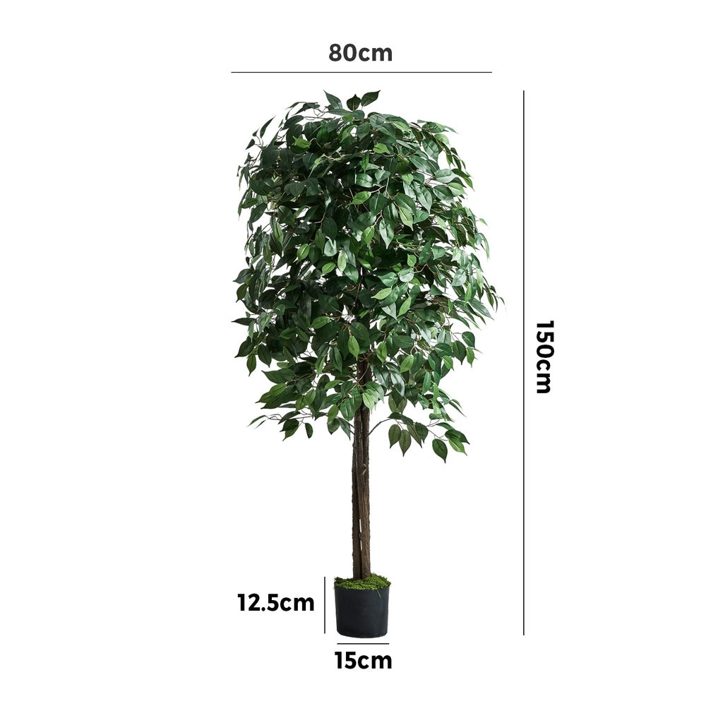 Artificial Ficus Tree 150cm Lifelike  Potted Indoor Plant