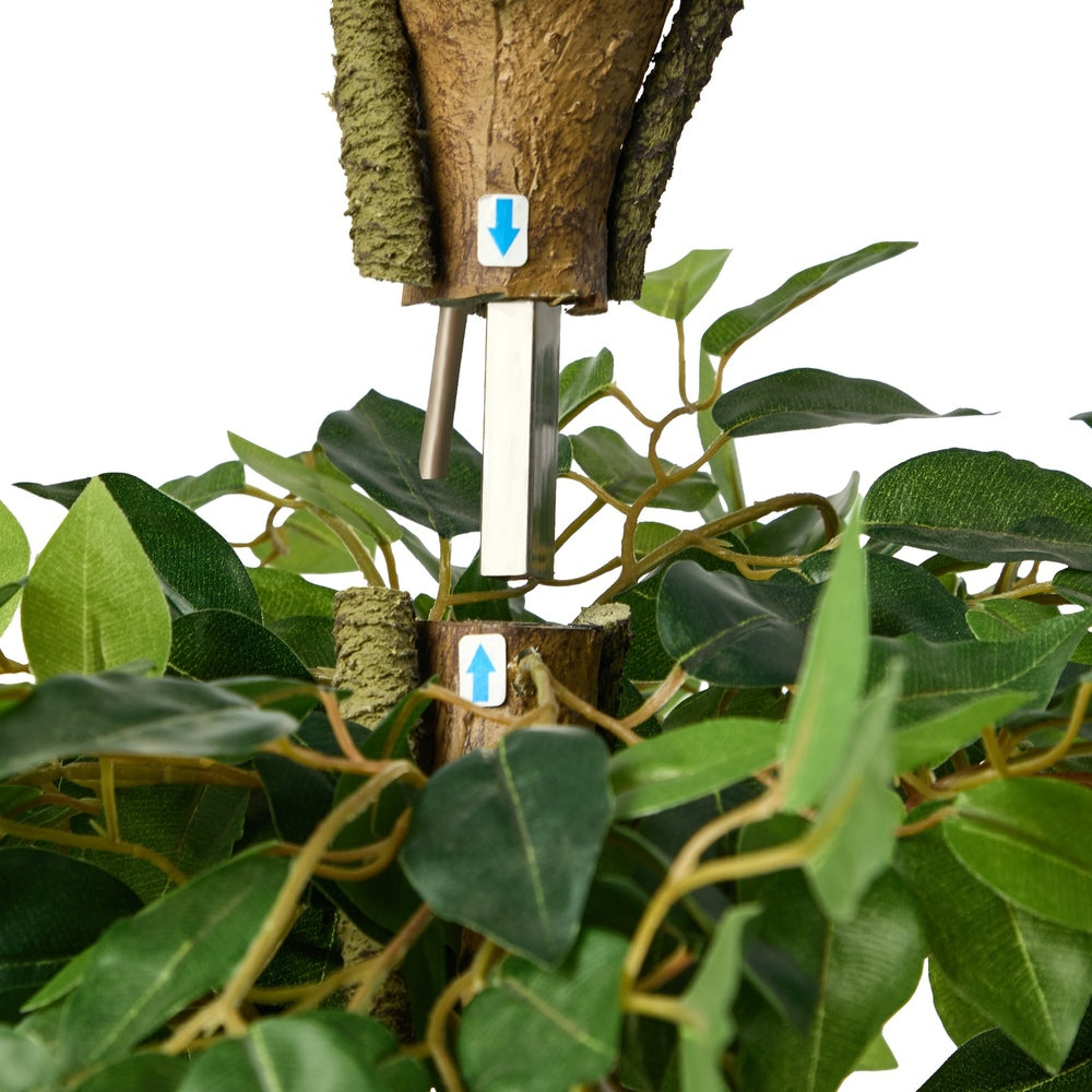 Artificial Ficus Tree 180cm Twisted Potted Plant Indoor Home Decor